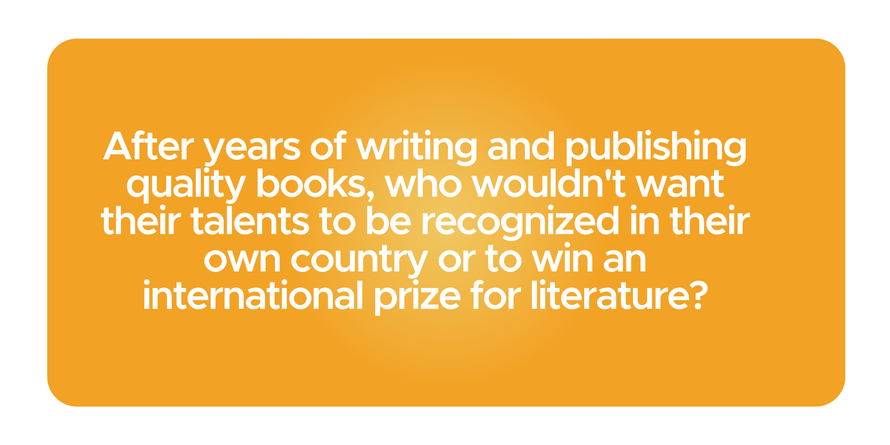 Award winning writer